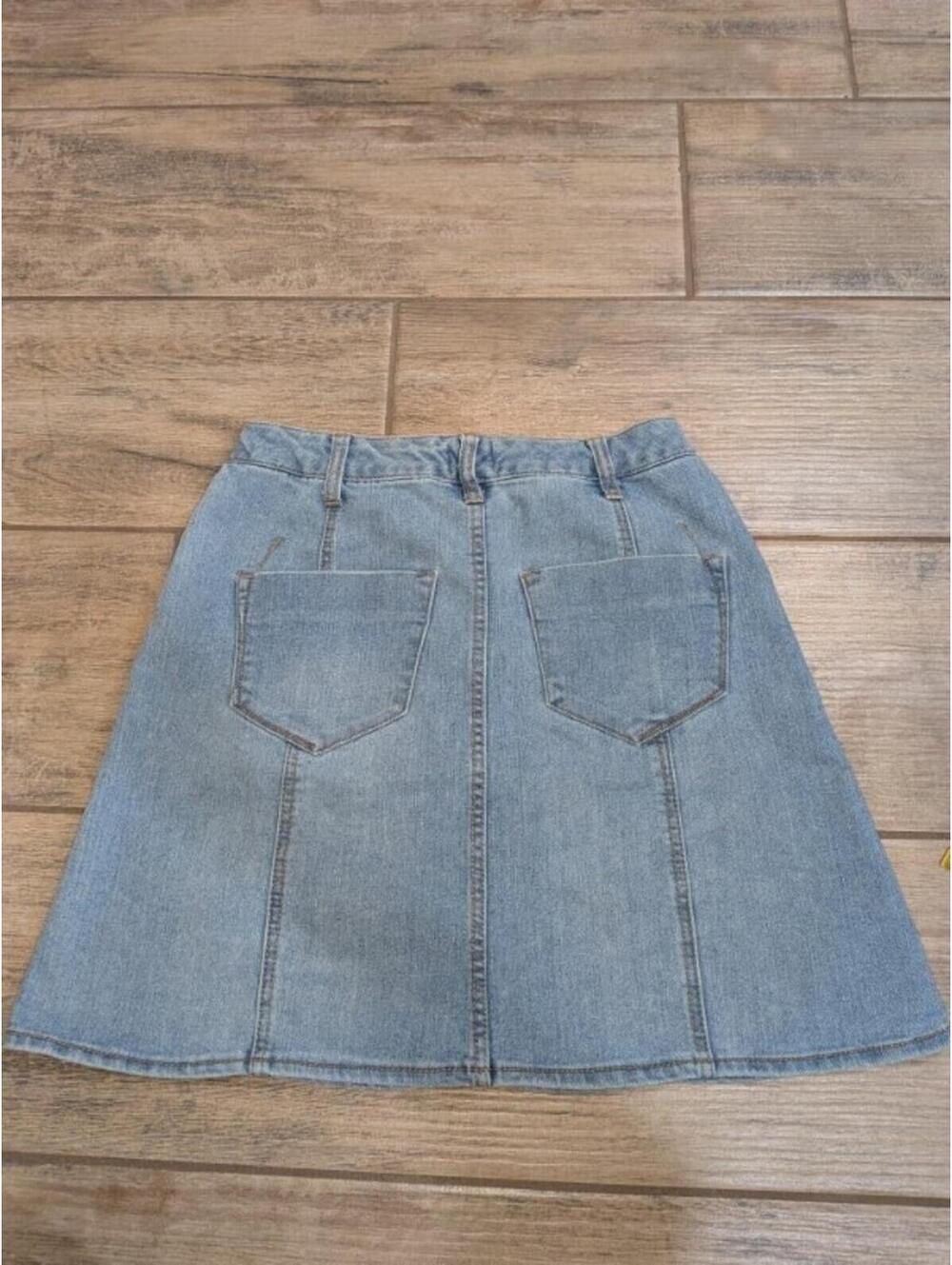 Womens Blue Mossimo denim mini skirt with button front Size 2 - Picture 5 of 8